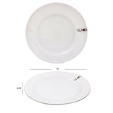 GOURMET White Dinner Plate 10 inch 100% Melamine Plasticware Packaging 18/Box