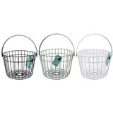 HOME ACCENTS Basket Storage Mesh with Handle Round Size 9.5x7 inch Home Accessories Packing 12/Box