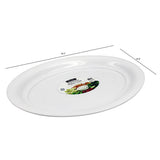 STERILITE Platter Serving Oval White Plasticware Size 14.3x18.7 inch Packaging 24/Box