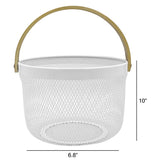 HOME ACCENTS Basket Storage Mesh Bamboo Handle Size 7x10 inch Home Accessories Packing 24/Box