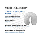 T200 Fitted Face Rest Cover, Color White 12/Pack