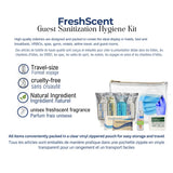 Kit de higiene y desinfección para huéspedes FreshScent, 10 unidades, en bolsa de vinilo con cierre, paquete de 24