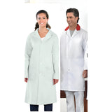 Long Coat BUTCHER Style 2 Pockets/2+1 Pockets/3 Pockets 100% Poly Color White sizes XS-XL 3/Pack