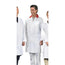 Long Coat BUTCHER Style Custom Trim Collar 2 Pockets/2+1 Pockets/3 Inside Pockets 100% Poly White sizes XS-XL 3/Pack