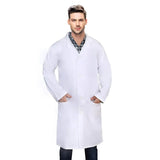 PREM. LAB Coat Men’s Snap/Button Closures 2 Pockets P/C Twill Fabric 5.5oz Poplin 65/35 Color White sizes XS-XL 