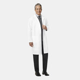 PREM. LAB Coat Men’s Snap/Button Closures 2 Pockets P/C Twill Fabric 5.5oz Poplin 65/35 Color White sizes XS-XL 