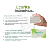 Ecorite Soap Massage Bar 1.5oz Cucumber-Melon Fragrance 288's/ Pack