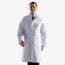 PREM. LAB Coat Men's Snap/Button Closure Knit Cuffs 3 Pockets Poly/Cotton Color White sizes XS-XL 3/Pack