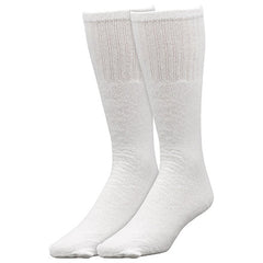 Tube Socks Cotton with Spandex Elastic Ultimate Over the Calf Unisex Color White 