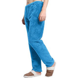 Patient's Pajama Bottom PANT with Elastic Fabric Poly Fleece Color BLUE 