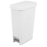 STERILITE Wastebasket Step On 42L Plasticware Color White Packaging 4/Box