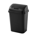 STERILITE Wastebasket Swing Top 29L Plasticware Color Black Packaging 6/Box