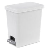 STERILITE Wastebasket Step On 10.2L Plasticware Color White Packaging 2/Box