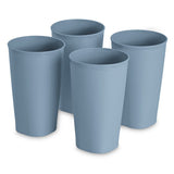 STERILITE Washed Blue/Grey Tumbler 4Pcs 20oz Plasticware Packaging 16/Box