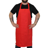 STD. Bib Apron FULL Length in With 3 Pockets Twill Fabric 100% Polyester Multi-Color