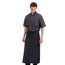 STD. Apron BISTRO Style No Pockets Color Black/White 12/pack