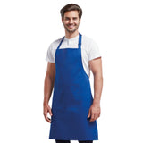 STD. Bib Apron FULL Length No Pockets Twill Fabric 7.1oz 100% SpunPoly size 32in W X 34in L Multi-Color 