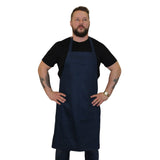 STD. Bib Apron FULL Length No Pockets Twill Fabric 7.1oz 100% SpunPoly size 32in W X 34in L Multi-Color 