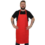 STD. Bib Apron FULL Length No Pockets Twill Fabric 7.1oz 100% SpunPoly size 32in W X 34in L Multi-Color 