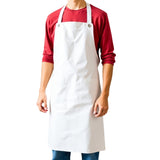 STD. Bib Apron FULL Length No Pockets Twill Fabric 7.1oz 100% SpunPoly size 32in W X 34in L Multi-Color 