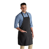 STD. Bib Apron with 2 Pockets Twill Fabric 7.1oz 100% Spun Poly size 32in W X 34in L Multi-Color