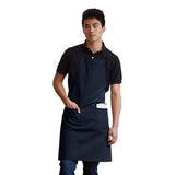 STD. Bib Apron with 2 Pockets Twill Fabric 7.1oz 100% Spun Poly size 32in W X 34in L Multi-Color