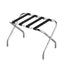 Luggage & Baggage Rack (Flat) with 4 belts Folding Chrome Metal Hotel Guest Closets 1/Pack