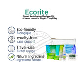 Guest Sanitization Hygiene Kit EcoRite 10 items count in Zipper Vinyl Bag Pack of 24's