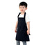 Kid's Apron No Pockets Twill Fabric 7.1oz 100% Spun Poly size 16in W X 21in L Color Black 6/Pack