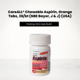 CareALL Chewable Aspirin, Orange Tabs, 36/bt (NBE Bayer, J & J) (USA)