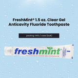 FreshMint 1.5 oz. Clear Gel Anticavity Fluoride Toothpaste 144's units/cs