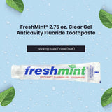 FreshMint 2.75 oz. Clear Gel Anticavity Fluoride Toothpaste 144's units/cs