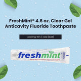 FreshMint 4.6 oz. Clear Gel Anticavity Fluoride Toothpaste 60's units/cs