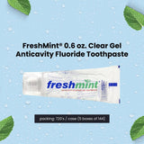 FreshMint 0.6 oz. Clear Gel Anticavity Fluoride Toothpaste 720's units/cs