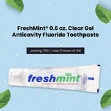 FreshMint 0.85 oz. Clear Gel Anticavity Fluoride Toothpaste 720's units/cs