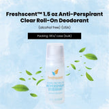 FreshScent 1.5 oz Anti-Perspirant Clear Roll-On Deodorant (alcohol free) (USA)