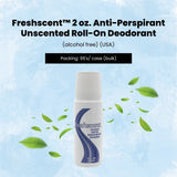 FreshScent 2 oz. Anti-Perspirant Unscented Roll-On Deodorant (alcohol free) (USA)