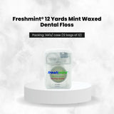 FreshMint 12 Yards Mint Waxed Dental Floss 144's units/cs