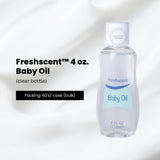 FreshScent 4 oz. Baby Oil (clear bottle)