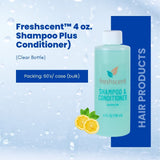 FreshScent 4 oz. Shampoo Plus Conditioner (clear bottle) 60's units/cs