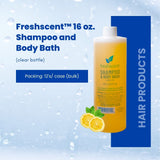 FreshScent 16 oz. Shampoo and Body Bath (clear bottle) 12's units/cs