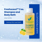 FreshScent 2 oz. Shampoo and Body Bath (clear bottle) 96's units/cs