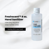 FreshScent 4 oz. Hand Sanitizer (70% Ethyl Alcohol) (clear bottle) (USA)