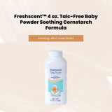 FreshScent 4 oz. Talc-Free Baby Powder Soothing Cornstarch Formula