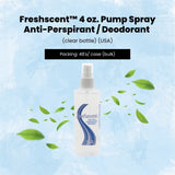 FreshScent 4 oz. Pump Spray Anti-Perspirant / Deodorant (clear bottle) (USA)