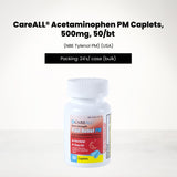 CareALL Acetaminophen PM Caplets, 500mg, 50/bt (NBE Tylenol PM) (USA)