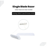 FreshScent Single Blade Razor (clear head and clear handle)