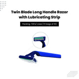 FreshScent Twin Blade Long Handle Razor with Lubricating Strip