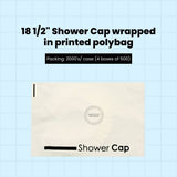 FreshScent 18 1/2" Shower Cap wrapped in printed polybag