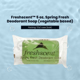 FreshScent 5 oz. Spring Fresh Deodorant Soap (vegetable based) 72's units/cs